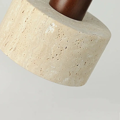 Modern concrete and wood pendant light kitchen led yellow travertine
