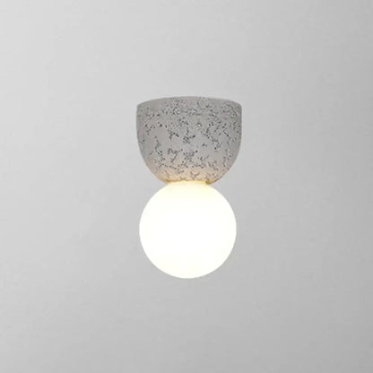 Modern concrete bell wall mounted light fixture bedroom sconce