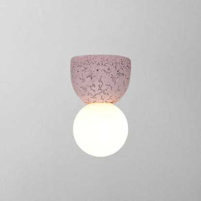 Modern concrete bell wall mounted light fixture bedroom sconce