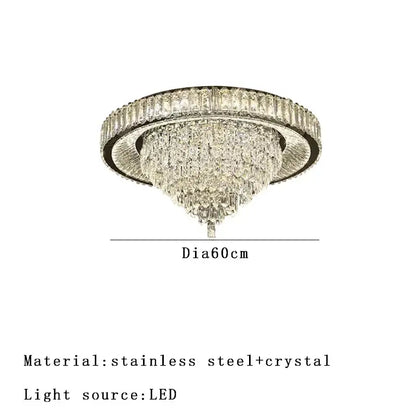 Modern cone crystal ceiling chandelier living room luxury light