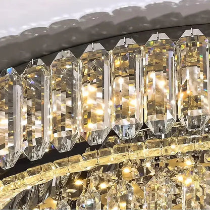 Modern cone crystal ceiling chandelier living room luxury light