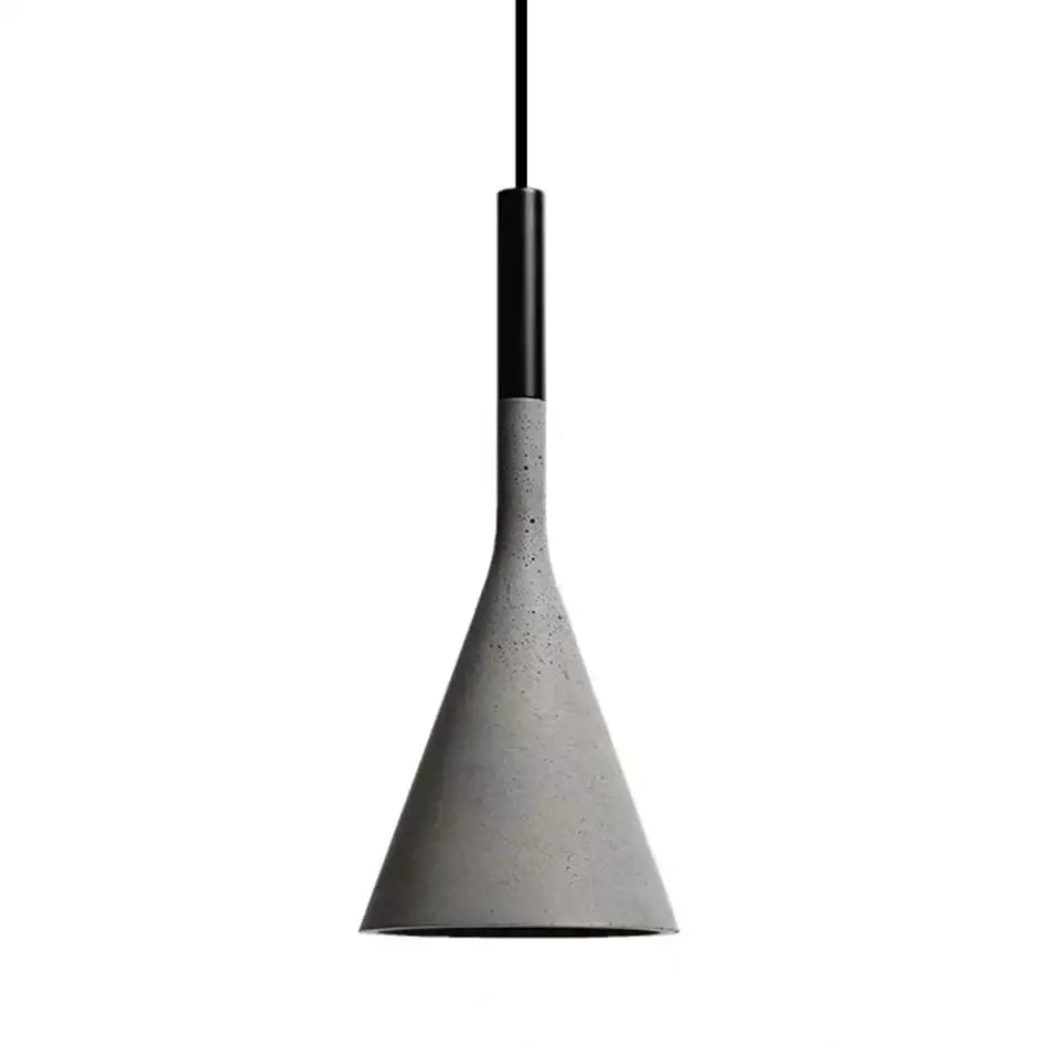 Modern conical concrete pendant lights for kitchen and dining room