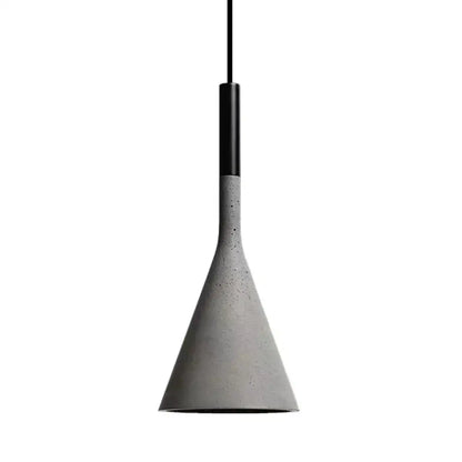 Modern conical concrete pendant lights for kitchen and dining room