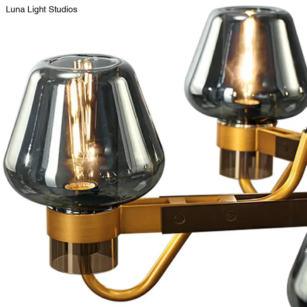 DecorBites™ Modern Conical Porch Wall Mount Glass Light Fixture with 1-Light