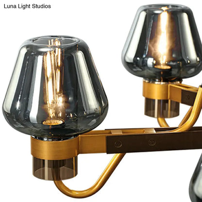 DecorBites™ Modern Conical Porch Wall Mount Glass Light Fixture with 1-Light