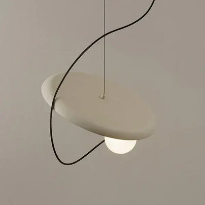 Modern copper and black grid led pendant light dining room