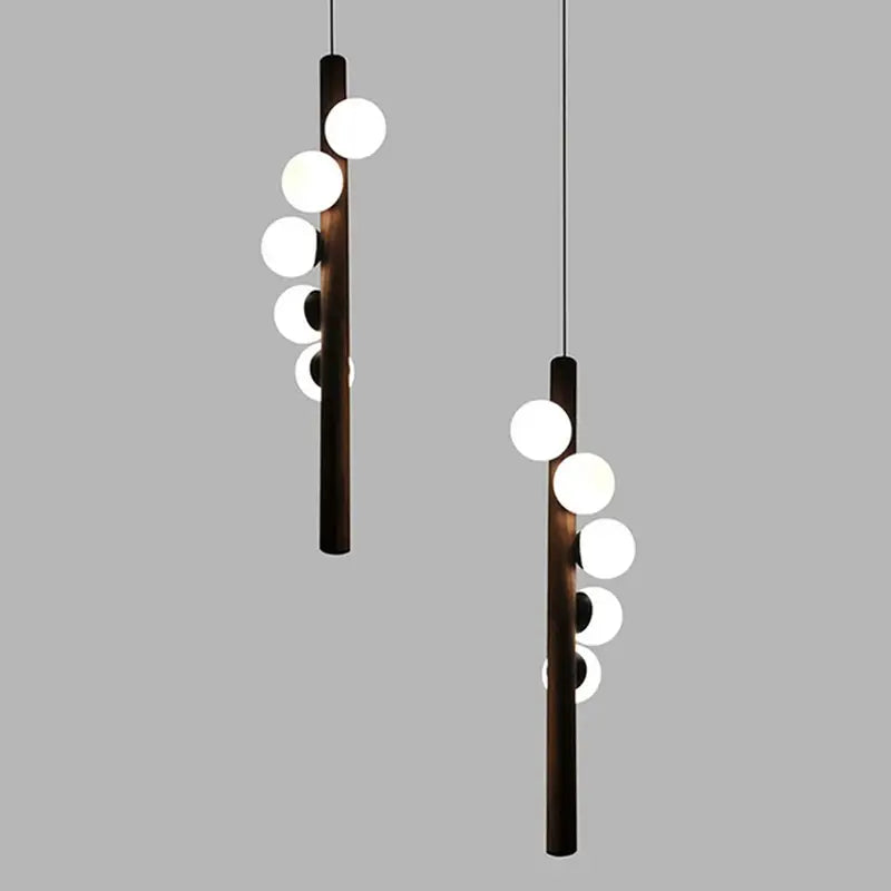 Modern copper and white glass pendant light living room burly wood