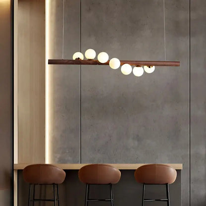 Modern copper and white glass pendant light living room burly wood