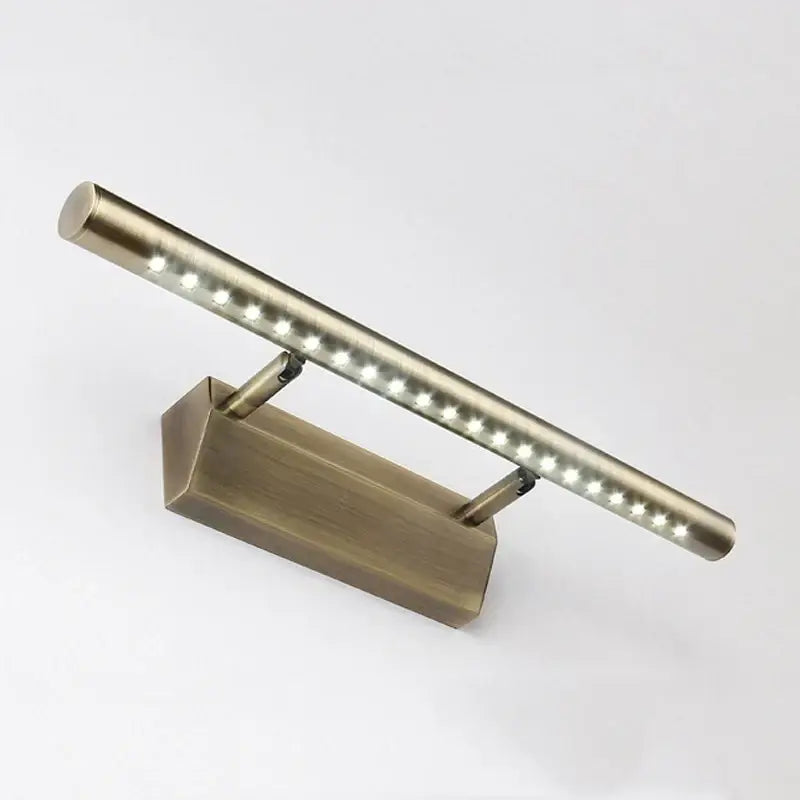 Modern copper bathroom mirror light with sleek led vanity strip