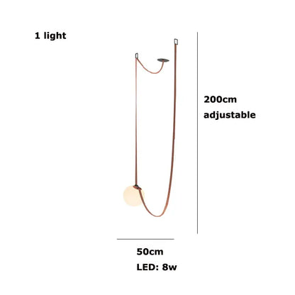 Modern copper glass ball pendant lamp for dining room