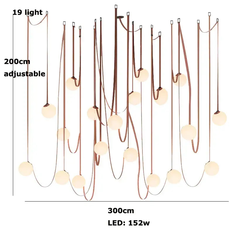 Modern copper glass ball pendant lamp for dining room