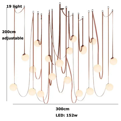 Modern copper glass ball pendant lamp for dining room