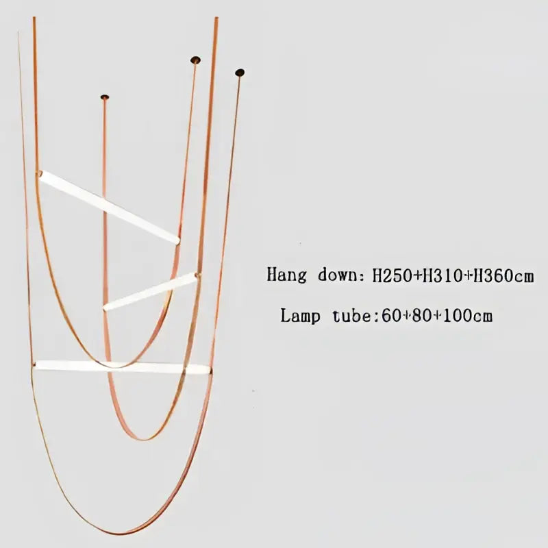 Modern copper leather belt chandelier for dining room