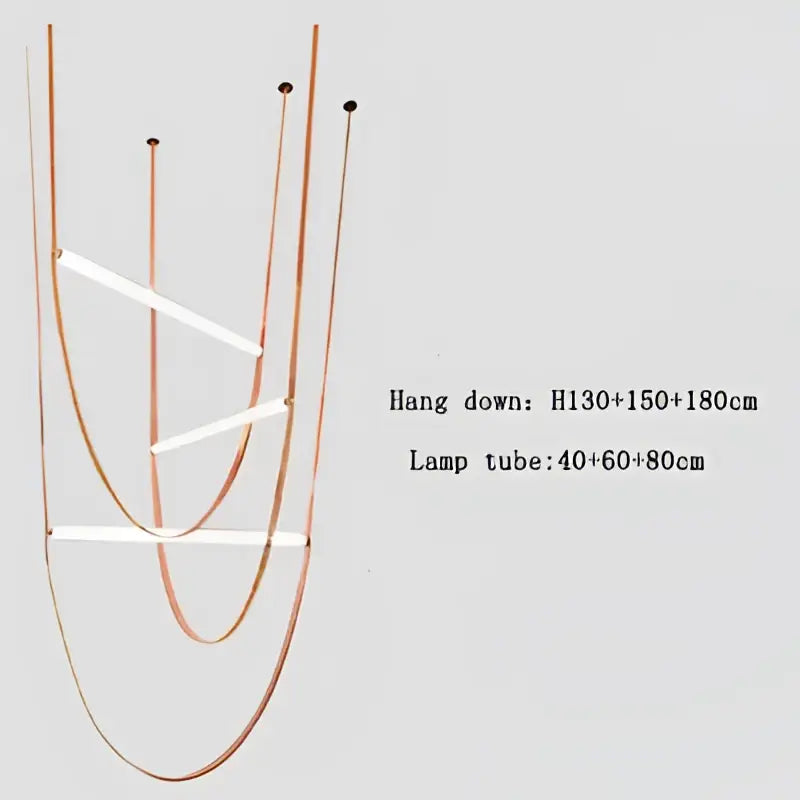 Modern copper leather belt chandelier for dining room