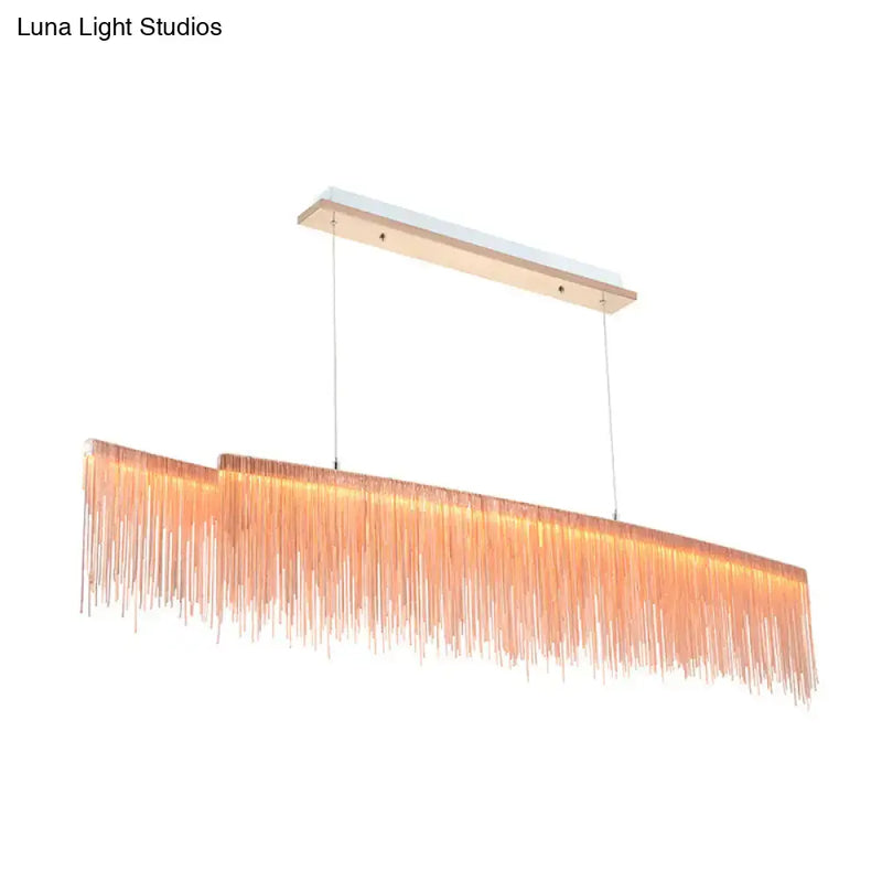Modern copper fringe metal gold led pendant light dining room