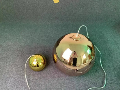 Modern copper glass balls pendant light kitchen spherical lighting