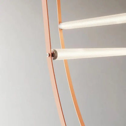 Modern copper leather bell pendant light office chandelier
