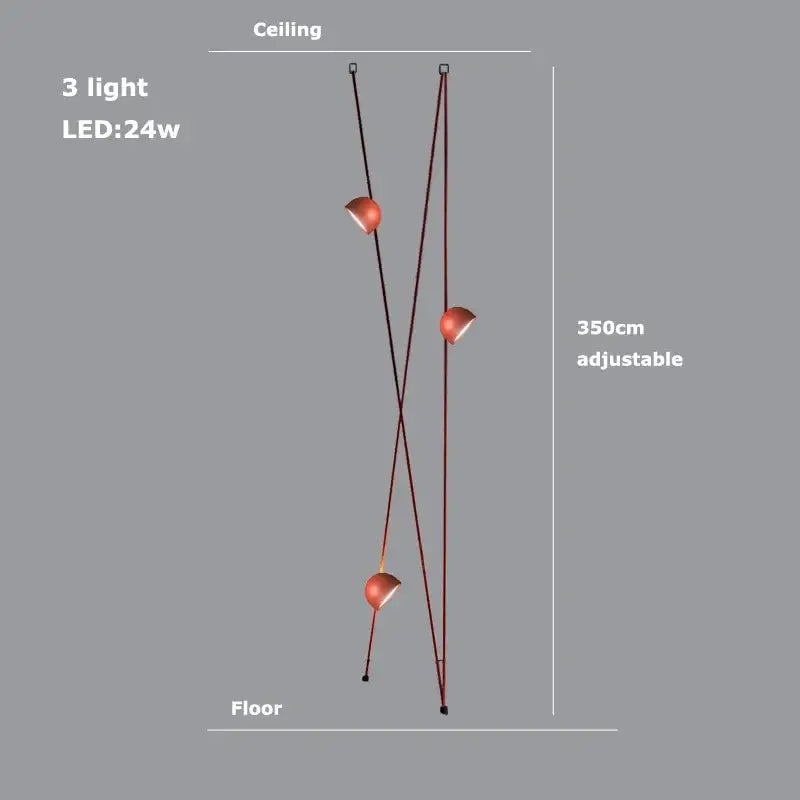 Modern copper led belt chandelier pendant light living room dimmable