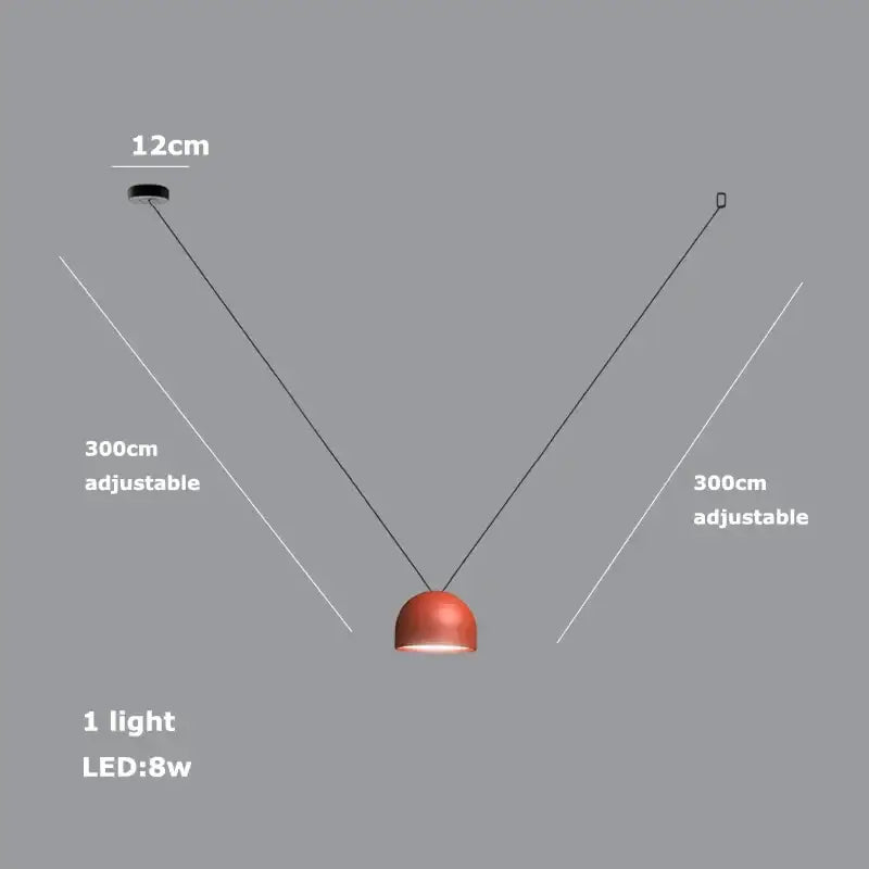 Modern copper led belt chandelier pendant light living room dimmable