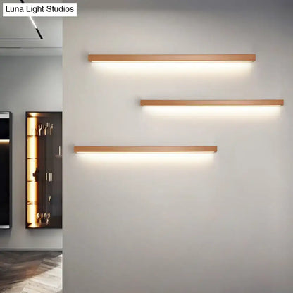 Modern copper linear shaped led wall sconce for living room lighting