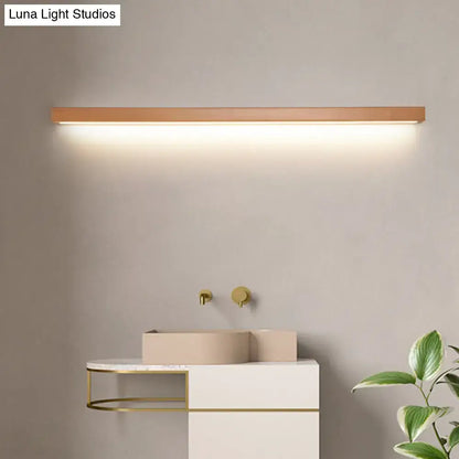 Modern copper linear shaped led wall sconce for living room lighting