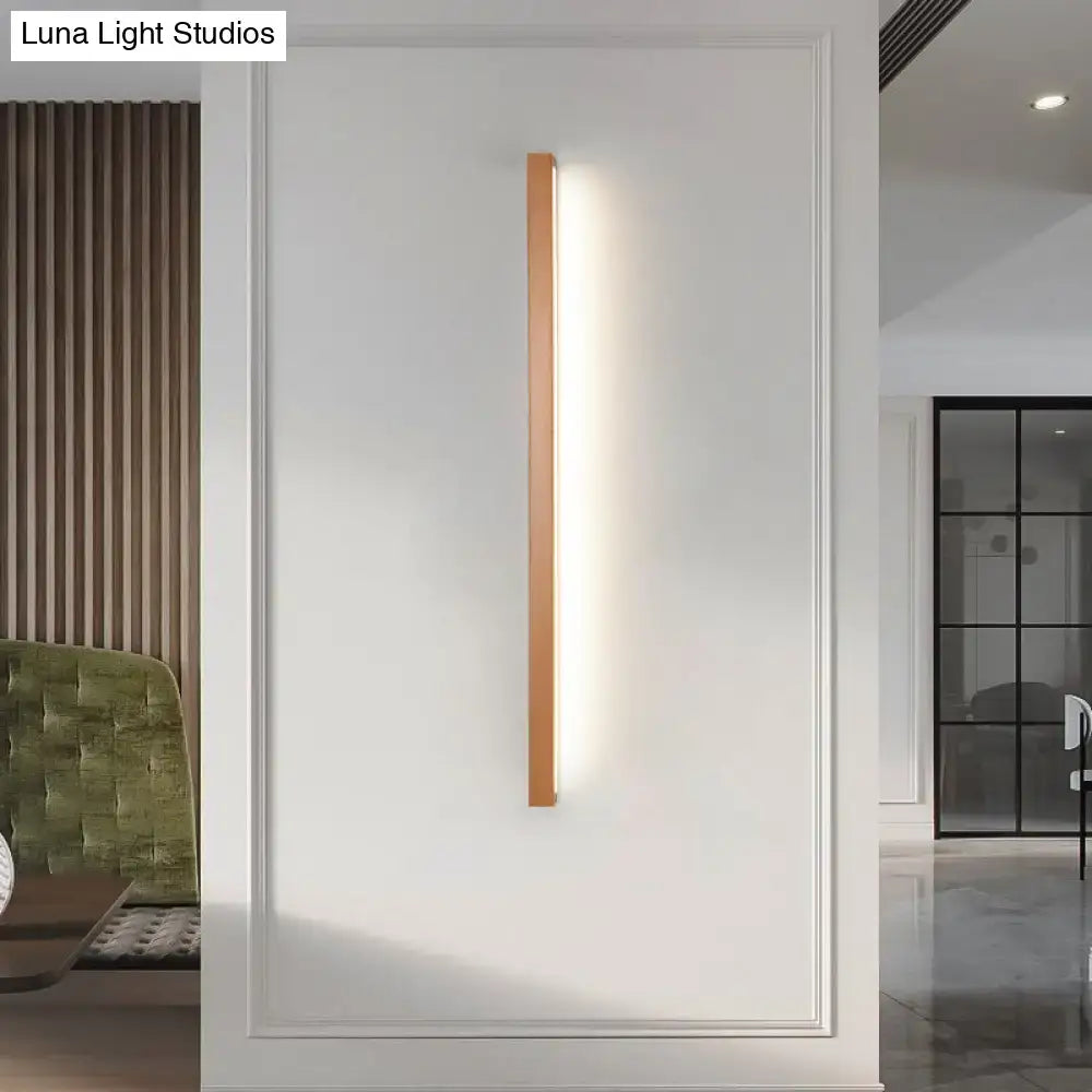 Modern copper linear shaped led wall sconce for living room lighting
