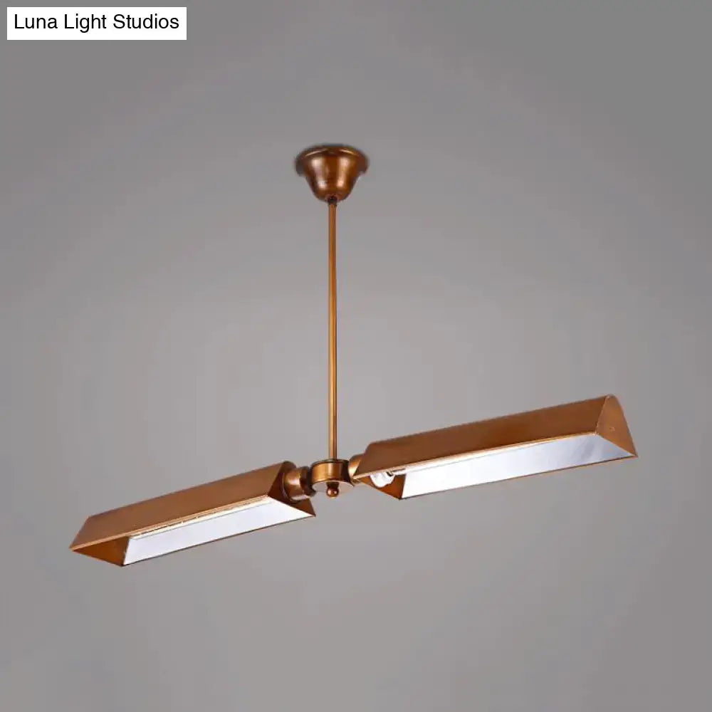 Modern copper metal triangle island pendant light kitchen