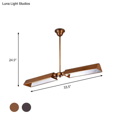 Modern copper metal triangle island pendant light kitchen