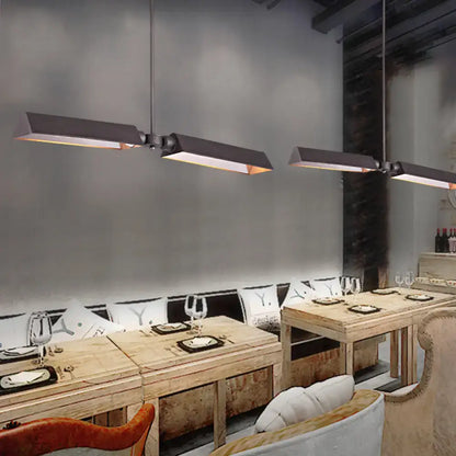 Modern copper metal triangle island pendant light kitchen