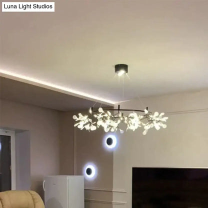 Modern copper tree branch pendant light dining room led lamp