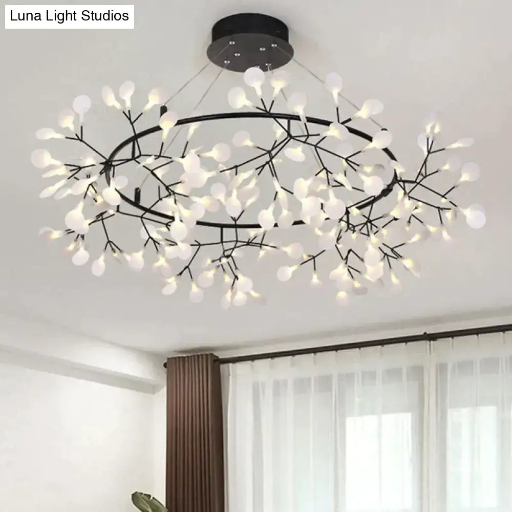 Modern copper tree branch pendant light dining room led lamp