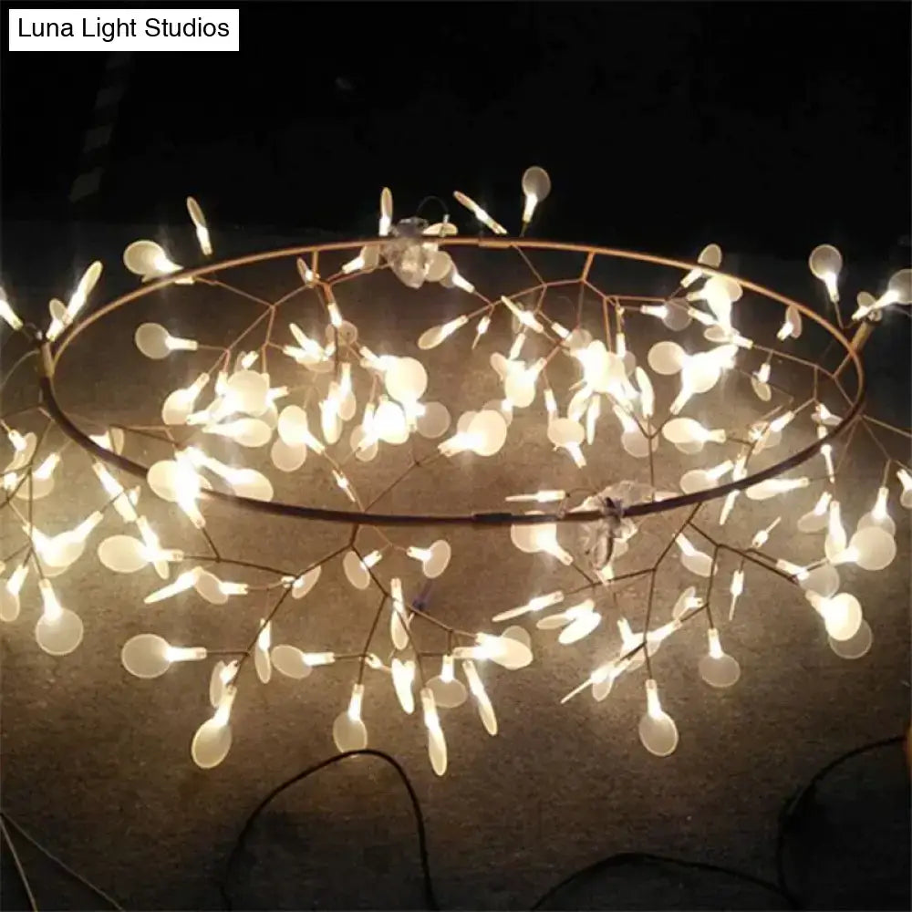 Modern copper tree branch pendant light dining room led lamp