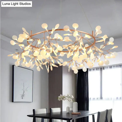 Modern copper tree branch pendant light dining room led lamp
