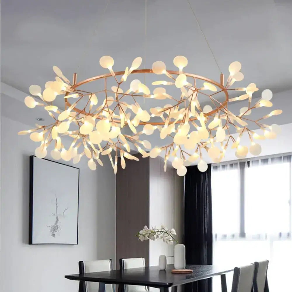 Modern copper tree branch pendant light dining room led lamp