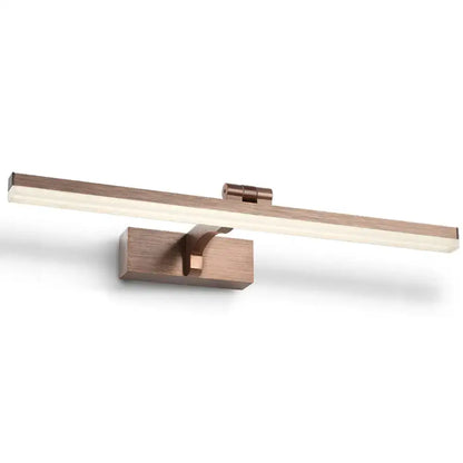 Modern copper wood grain led wall light bathroom vanity fixture