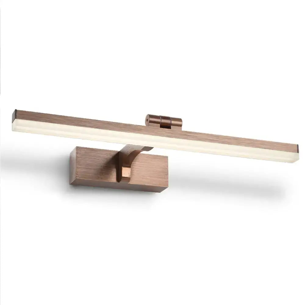 Modern copper wood grain led wall light bathroom vanity fixture