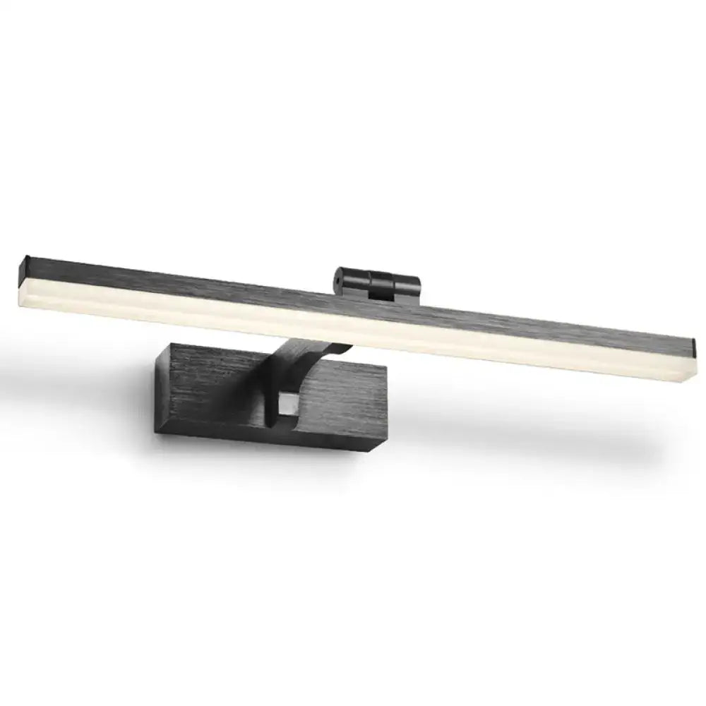 Modern copper wood grain led wall light bathroom vanity fixture