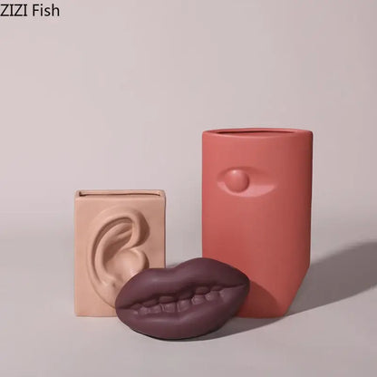 Modern coral ceramic vase ceramic living room face design