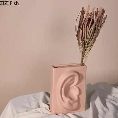 Modern coral ceramic vase ceramic living room face design