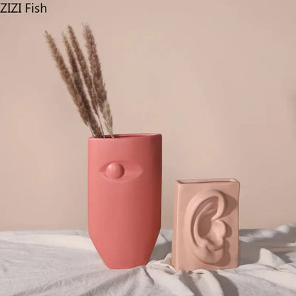 Modern coral ceramic vase ceramic living room face design