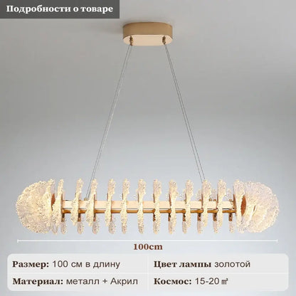 Modern coral flower crystal chandelier for dining room