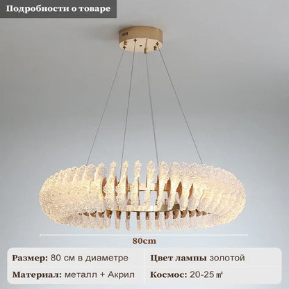 Modern coral flower crystal chandelier for dining room