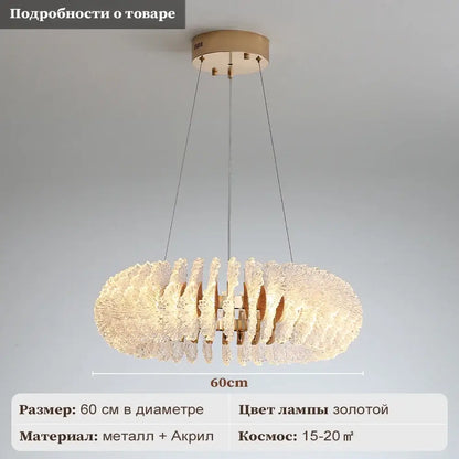 Modern coral flower crystal chandelier for dining room