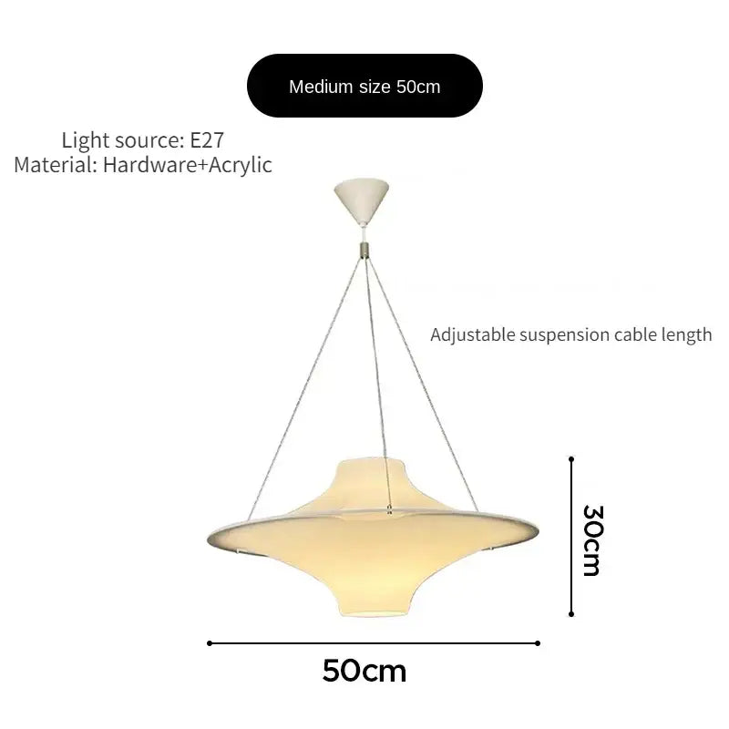 Modern cream acrylic ufo pendant light for dining room