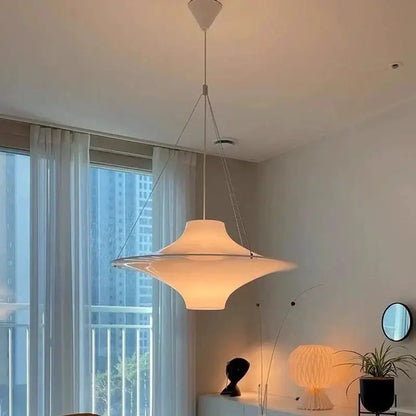 Modern cream acrylic ufo pendant light for dining room