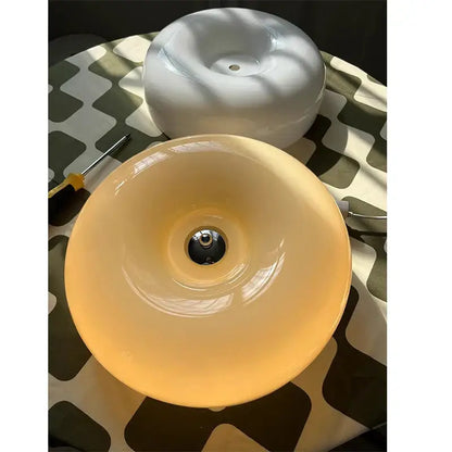 Modern cream bauhaus style ceramic ceiling lamp bedroom