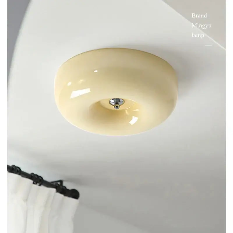 Modern cream bauhaus style ceramic ceiling lamp bedroom