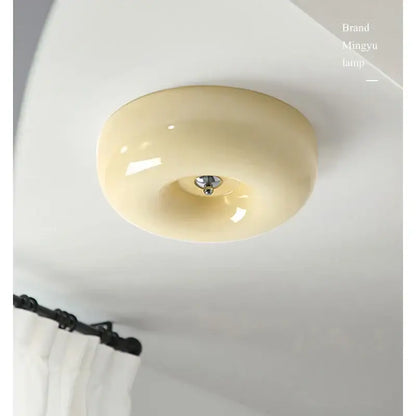 Modern cream bauhaus style ceramic ceiling lamp bedroom