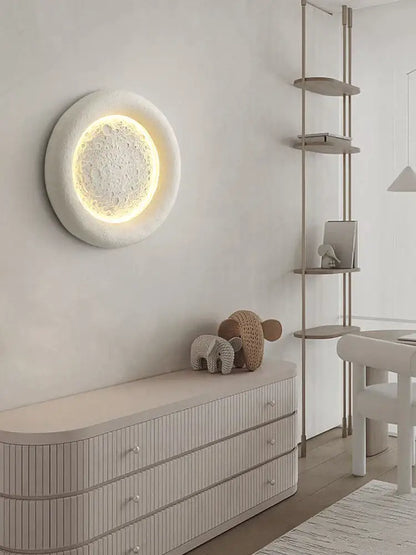 Modern cream breeze moon ceiling lamp bedroom warm light