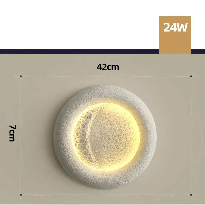 Modern cream breeze moon ceiling lamp bedroom warm light